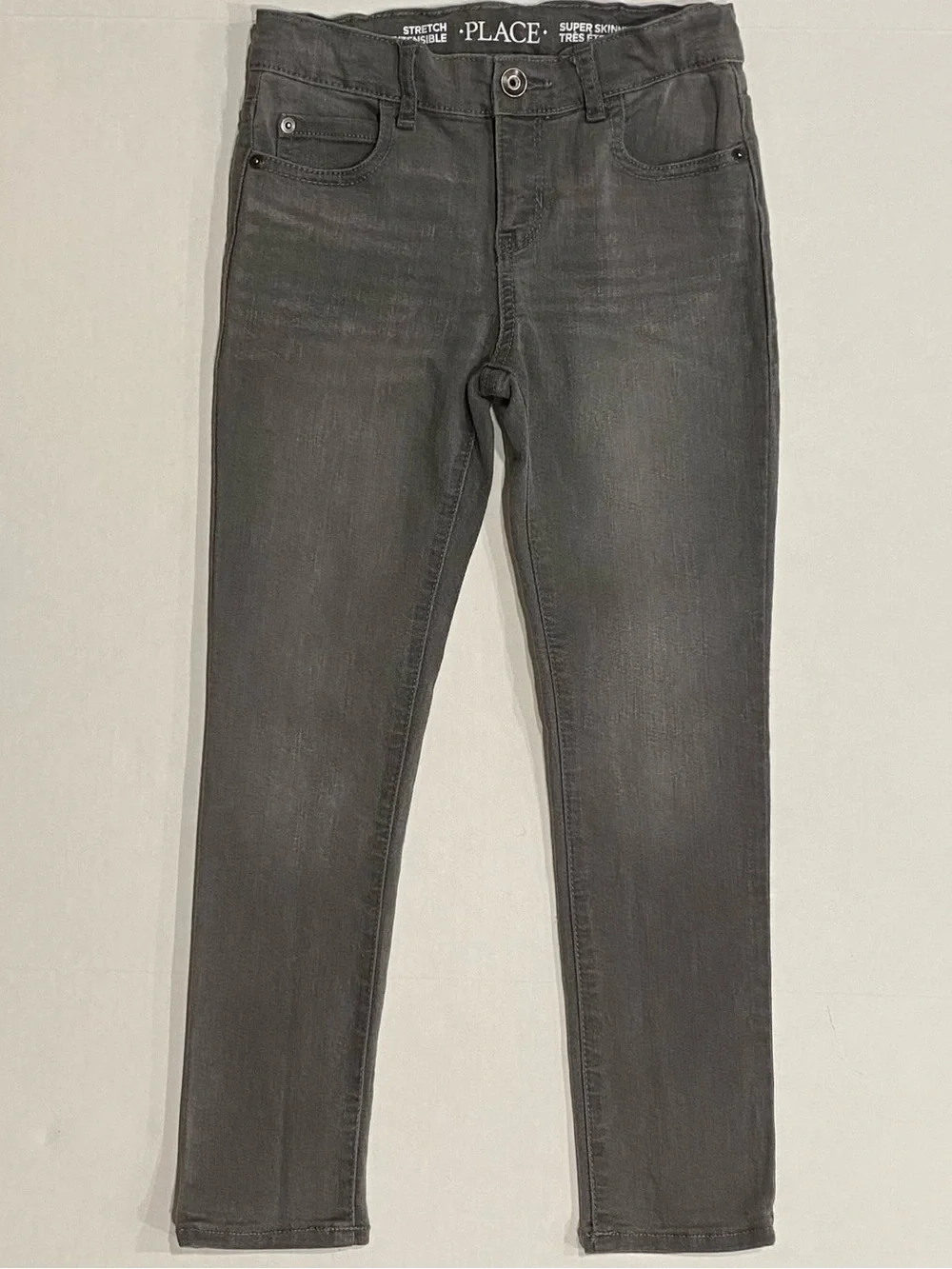 The Children’s Place Boys Gray Super Skinny Stretch Jeans Size 7